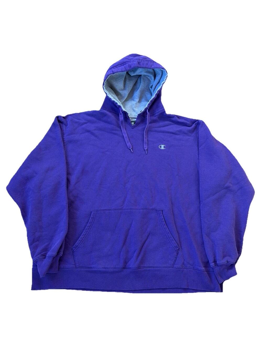 Y2K Purple Champion Pullover Hoodie Size XXL
